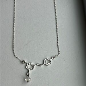 Modern Silver Geometric Necklace with Unique Pendant